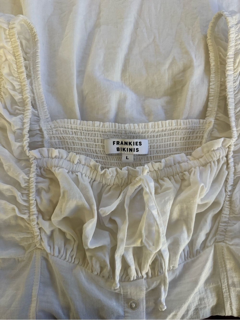 Frankie’s Bikinis Christa Mini Dress - White Size L - Picture 7 of 11
